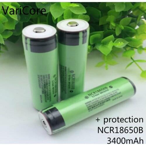 4 pcs.lot . 100% New Original protected NCR18650B 3400mah 3.7v Rechargeable lithium Battery PCB