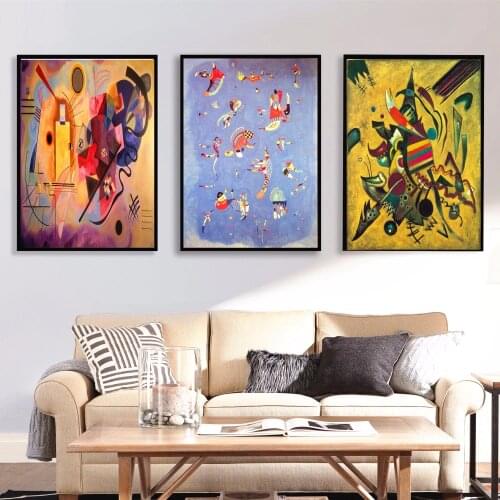 Kandinsky Animals Abstract Canvas Art Print Painting Poster Wall Pictures For Living Room Home Decorative Bedroom Decor No Frame