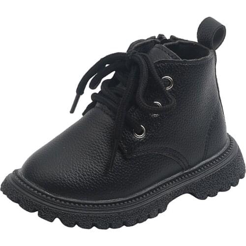 Children Martin Boots 2021 Autumn and Winter New Kids Fashion Shoes Boys Short Boots British Leather Boots Girls Single Boots