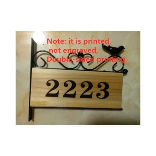 Welcome European house store birds Welcome to the wall hanging decoration house number plate double-sided customization