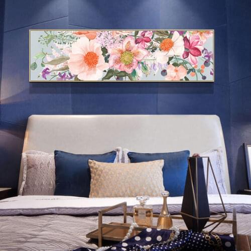 EECAMAIL DIY Diamond Painting Full Diamond Embroidery Nordic Style Bedside Rose Flower Bedroom Diamond Painting No Frame