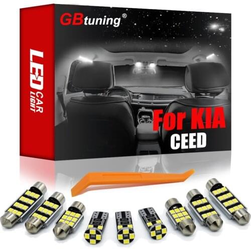 GBtuning Canbus LED For KIA For CEED ED JD CD 2006 to 2012 2017 2018 2019 2020+ Auto Dome Lamp Bulb Interior Reading Light Kit