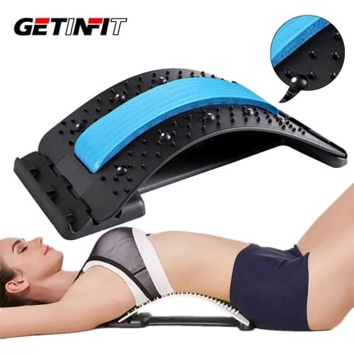 Getinfit New 3-Level Adjustable Magnet Point Massage Stretcher Massage Lumbar Support Relaxation Spine Pain Relief