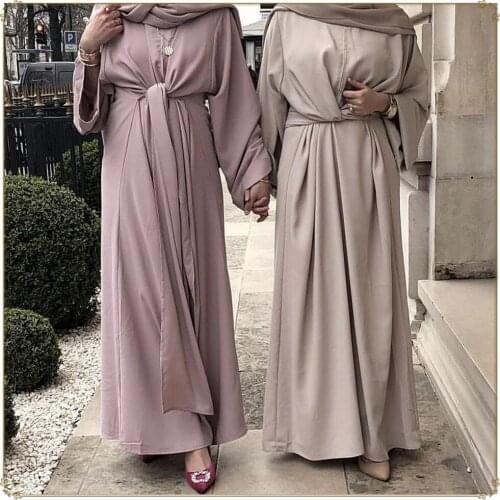 Hot Sell Abaya Muslimah Fake Two Pieces Robe Musulmane Turkish Dubai Fashion Muslim Kaftan Robe Full Length Worship Service