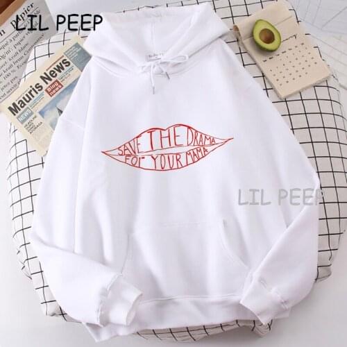 Save The Drama for Your Mama Harajuku Aesthetic Streetwear Hoodie Long Sleeve Sweatshirts Women Loose Hoodies Female Casual Coat