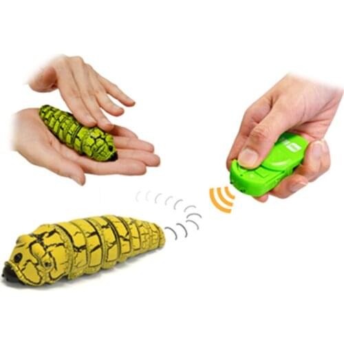Infrared Remote Control Bionic Worm Insect Plastic Toy Magic Bug Mini Cheat Joke Animal Halloween Day Scare Frighten Bluster kid