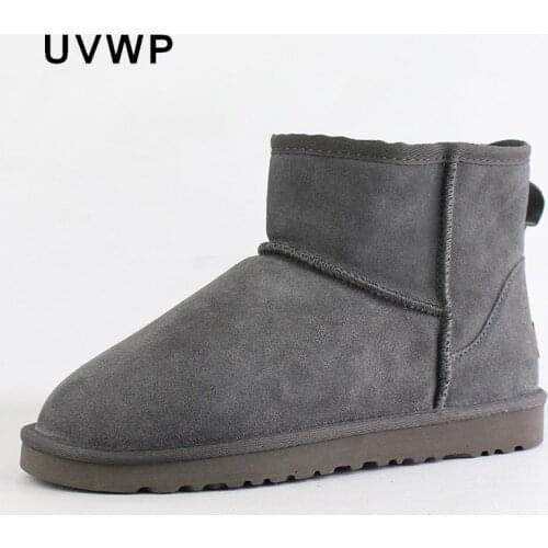 Classic Fashion Genuine Cow Leather Women Snow Boots Warm Winter Boots Woman Boots Lady Ankle Boots Brand Non-Slip Shoes