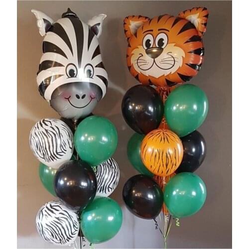 Safari Concept Foil Balloon And Latex And Metallic Balloons Safari Birthday Party Supplies Colorful Balloons
