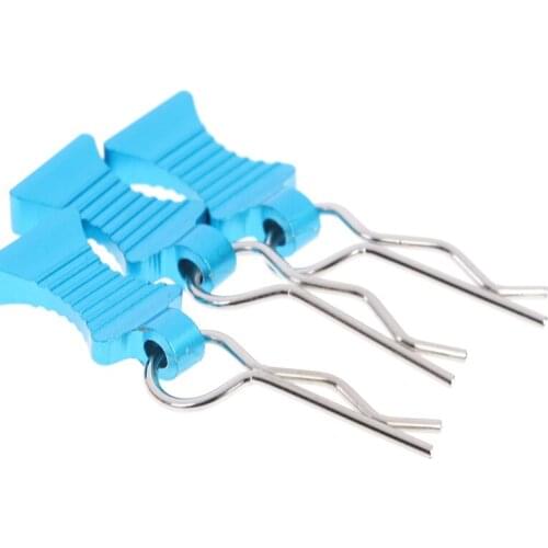 R-type Body Shell Clips Pin with Aluminum Mount Set For 1/8 1/10 1/12 RC Cars