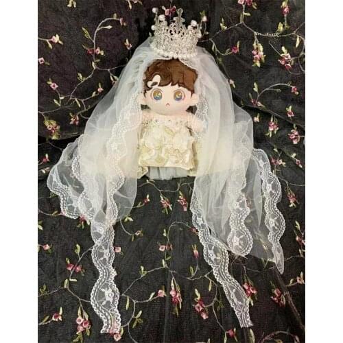 Cosmile Original Hand- Made 20cm Doll Clothes Clothing White Lace Wedding Dress Queen Outfits Cosplay