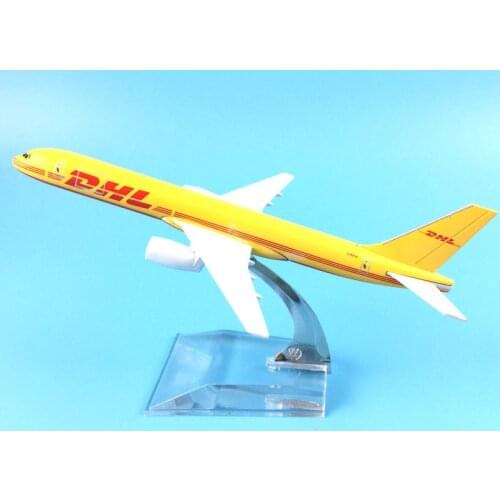 16cm Plane Model Airplane Model DHL Express Delivery Airplanes Boeing 757 Aircraft Model 1:400 Diecast Metal Plane Toy Gift Free