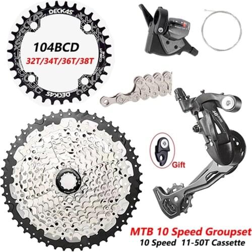 ZTTO MTB 1*10 speed Group set shifter Rear Derailleur 10S11-50T Cassette K7 Sprocket 10s 10V chain for m610m670 x5 x7 Bike parts