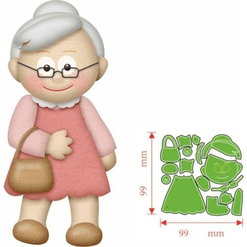 Metal Cutting Dies Old grandmother DIY Scrapbooking Paper Cards Decorative Craft Embossing