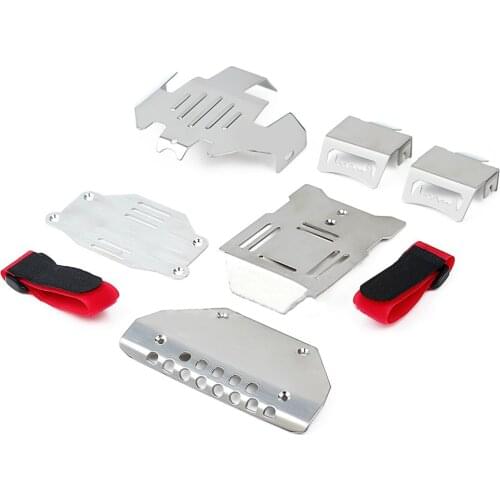 For TRX-4 G500 RC Car Stainless Steel Chassis Armor Axle Guard Protector Anti-collision Plate Set