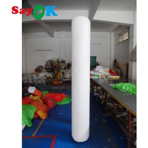 Inflatable Column LED Pillar 10 Feet High Full Printing PVC Tube Glow in the Dark for Business Wedding Advertising Promotion