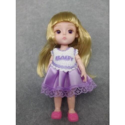 Original Fashion Mini Dolls For Girls Long Straight Curly White Pink Brown Hair Nude Female Figure Body Doll Toy Gifts