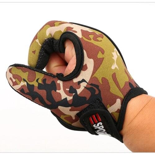 1pcs 2 Fingers Fishing Gloves Outdoor Breathable Anti-Slip Thumb Index Finger Gloves Fishing Finger Protector Tool Accessories