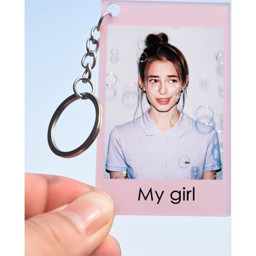 Customized Acrylic Board Keychain Personalized Music Code Album Photo Car Keyrings Custom Couple Friendship Gift