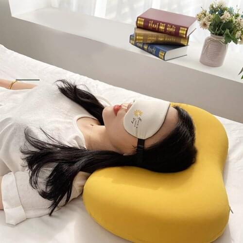 1pc Spine Memory Foam Pillow Three Colors 3d Neck Pillow Washable Release Neck Shoulder Relax Pillows Household Pillow