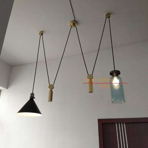 Industry brand color cord light country lamp shades design lamp cocina accesorio luzes de teto ventilador de techo