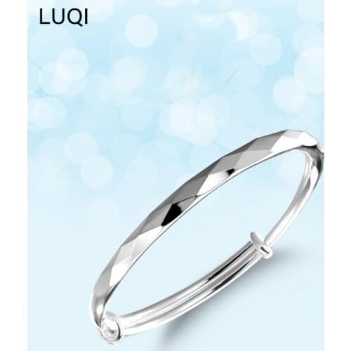 S925 silver new diamond fashion diamond pattern adjustable female bracelet 020