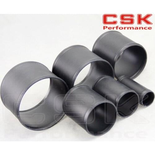 Alloy Aluminum Hose Adapter Joiner Pipe Connector Silicone 51mm 2" L=76MM Black