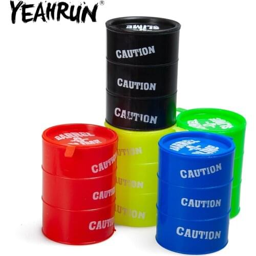 YEAHRUN Simulated Mini Plastic Oil Gas Drum Tank Traxxas TRX-4 Axial SCX10 Wraith Tamiya 1/10 RC Car Decoration Accessories