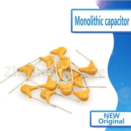 100pcs/lot monolithic ceramic capacitor 50V (100~681) 1pF~680pf 1nf 2.2 3.3 4.7nf 10 20 30 33 47PF 1 2.2 3.3 4.7UF P=5.08mm