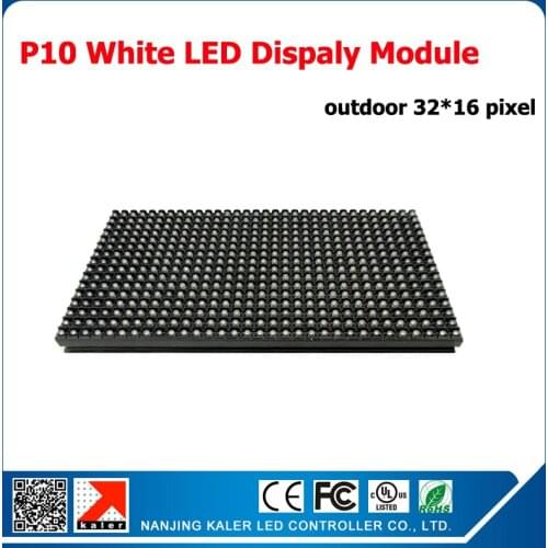 TEEHO 3pcs P10 Outdoor White LED Display Modules+ 1pcs Running Text Display Control Card+1pcs Power Supply for LED Display Sign