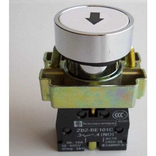 4Pcs/Lot BA3341 XB2-BA3341 1 NO Momentary White Sign Flush Pushbutton Brand New