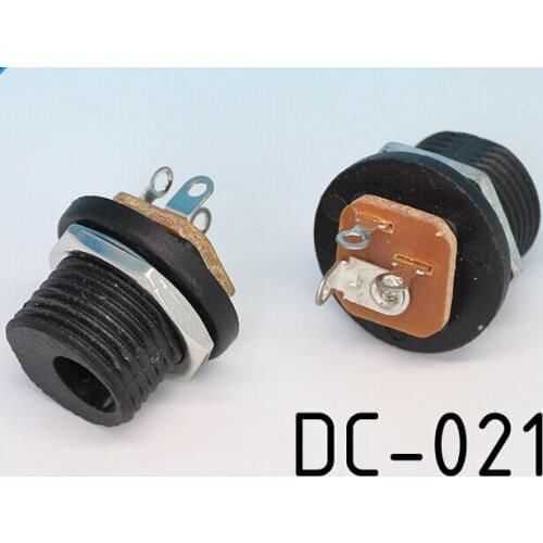 60pcs DC021 DC Power Block Nut advancing 5.8 core diameter 2.0MM pin power jack