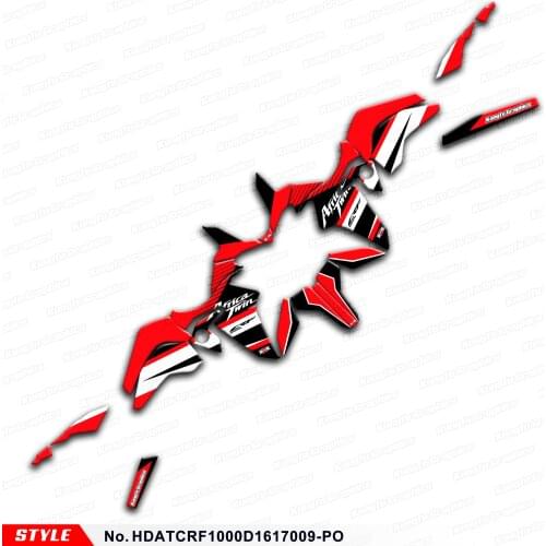 AFTERMARKET Custom Stickers Graphics for Africa Twin CRF1000D CRF1000L 2016 2017, Style No. HDATCRF1000D1617009-PO