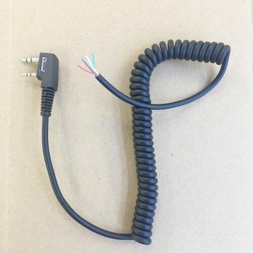 Bekeenon for DIY microphone MIC cable K plug 4pins for Kenwood Baofeng Wouxun TYT Quansheng Puxing etc walkie talkie