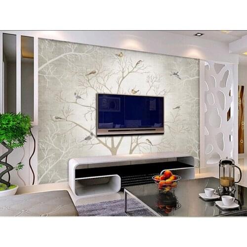 Large mural papel de parede,European nostalgia Abstract flower and bird wallpaper,living room sofa TV wall bedroom 3d wallpaper