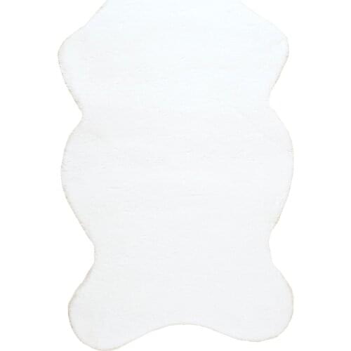 Chair Cover Plain Skin Fur Soft Sheepskin Warm Hairy Carpet Seat Pad Plain Fluffy Rugs Washable Bedroom Faux Mat Home