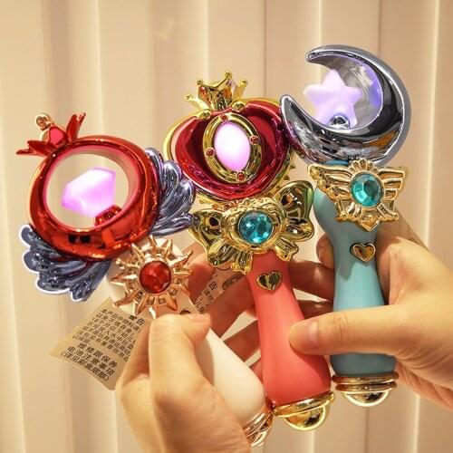 Electric Flashing Sounding Magic Stick Girls Toy Funny Beautiful Queen Princess Magician Music Magic Wand Pretend Play Kids Toy