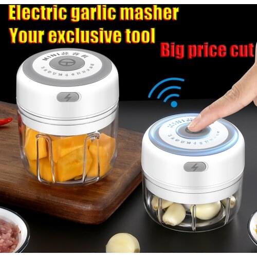Electric Food Crusher Mini Garlic Press Garlic Crusher Vegetable Chopper For Kitchen Crushed Garlic Crushed Ginger Crushed Chili