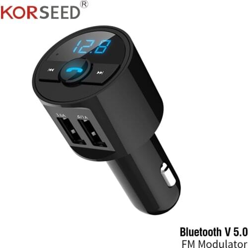 FM Transmitter 3.6A Quick USB Charger Bluetooth Car Kit Modulator Audio Music Mp3 Player Phone Wireless Handsfree Carkit