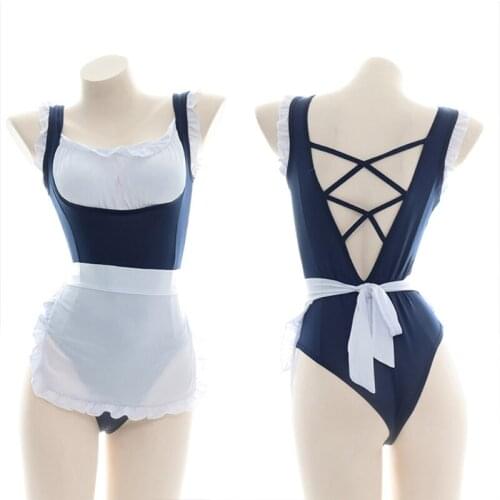 Cute Maid Uniform Sexy Lingerie Underwear Sleepwear Sukumizu Swimwear Women Kawaii Japanese Anime Cat Cosplay Costumes