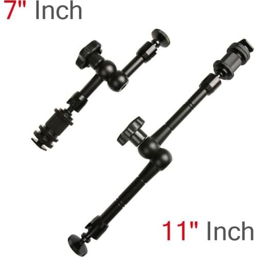 11/7 Inch Friction Articulating Magic Arm LCD Bracket 1/4 Standard Thread for SLR Monitor Camcorder Light Stand Camera Accessory