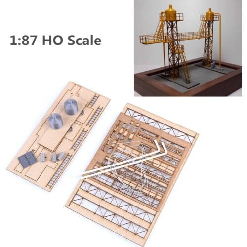 HOTSALE 1:87 HO Scale Train Railway Scene Decoration Internal Combustion Engine Oil Station Model for Sand Table