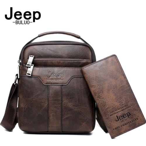 JEEPBULUO Mens Messenger Bags Classic Design Business Man Bag Vintage Brand Casual Shoulder Bag For Male bolsa Hot New Black