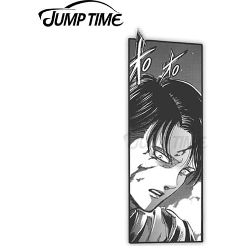 JumpTime 13 x 3.5cm Attack on Titan Levi Ackerman Sticker Decal Trunk Cartoon Car Stickers Anime Surfboard Personality Decal