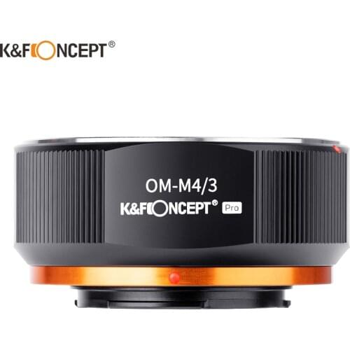 K&F CONCEPT lens adpter Pro OM—43 Olympus OM Lens to Panasonic M43 MFT Mount Camera body Micro 4/3 MFT G3 OM-D E-M10 BMPCC