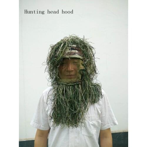 Part of ghillie suit Sniper tactical camouflage headvie hood for hunting hat airsoft paintball blind color Desert and forest