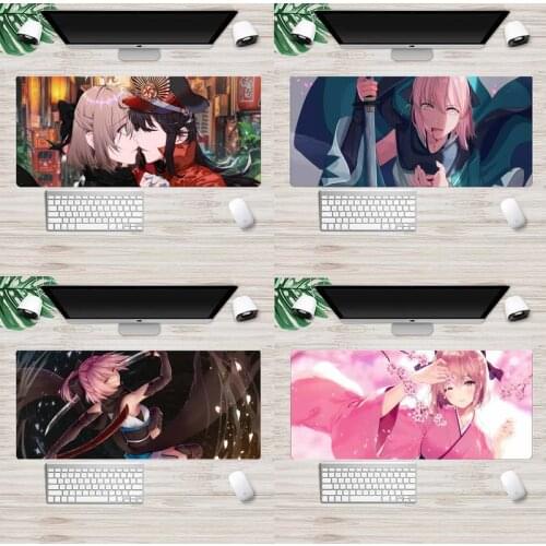 KOHA-ACE EX Okita Souji Durable Desktop Mousepad Animation Mousemat XL Large Gamer Soft Keyboard PC Desk Mat Takuo Mousepads