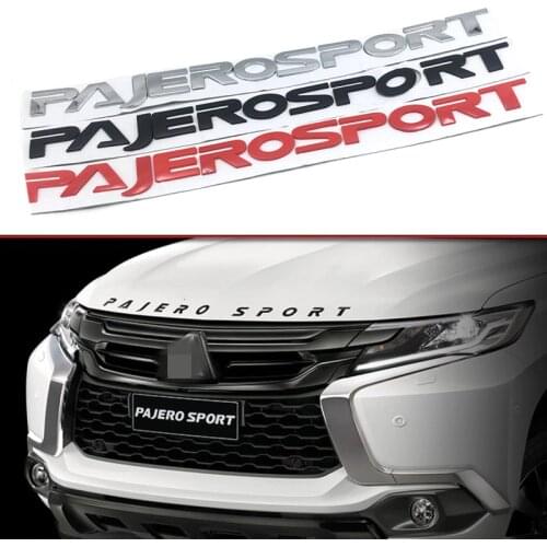 Front Hood Logo Emblem Badge Decal Sticker Nameplate For Mitsubishi Pajero Montero Sport Suv Pajerosport