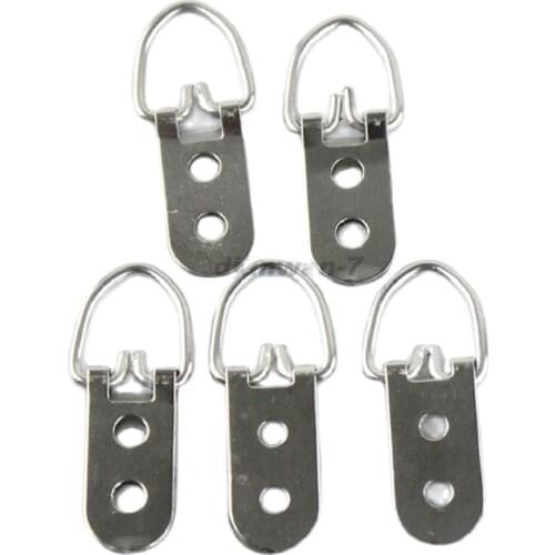 Small Triangle D-Ring Picture Frame Hangers Single Hole 50Pcs