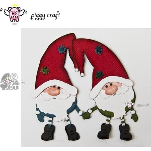 Piggy Craft metal cutting dies cut die mold Christmas Santa Claus Scrapbook paper craft knife mould blade punch stencils dies