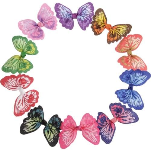 Kawaii bow tie colorful ribbon butterfly knot bowknot hair headwear women hair bows free shipping